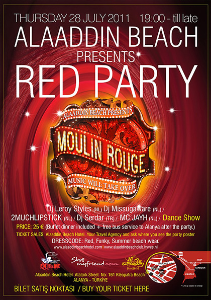 Alaaddin Beach Red Party